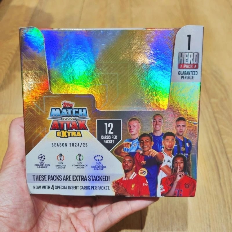 [Top Value]Full Box Hộp Lớn - Match Attax Extra 2025 - Thẻ Cầu Thủ Champion League, Europa League Ch