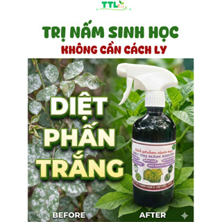 Nấm phấn trắng, trừ nấm bệnh TTLBio T100 cho cây cảnh, hoa hồng, hoa lan, sen đá, mai vàng, cà chua chai 100ml