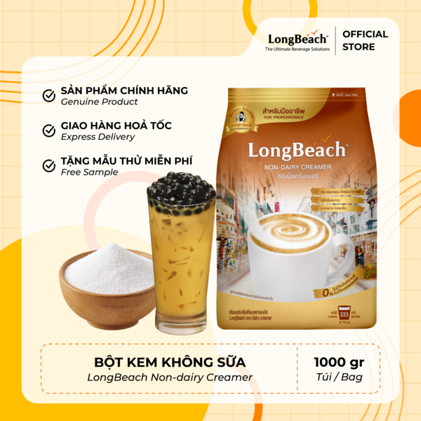 [CHÍNH HÃNG] Bột Kem Không Sữa / Bột Kem Béo - LongBeach Non Dairy Creamer 1000g
