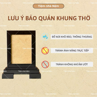 Khung hình đế thờ đen mã M202D, chất liệu Composite - tặng kèm mặt mica