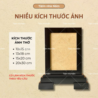 Khung hình đế thờ đen mã M202D, chất liệu Composite - tặng kèm mặt mica