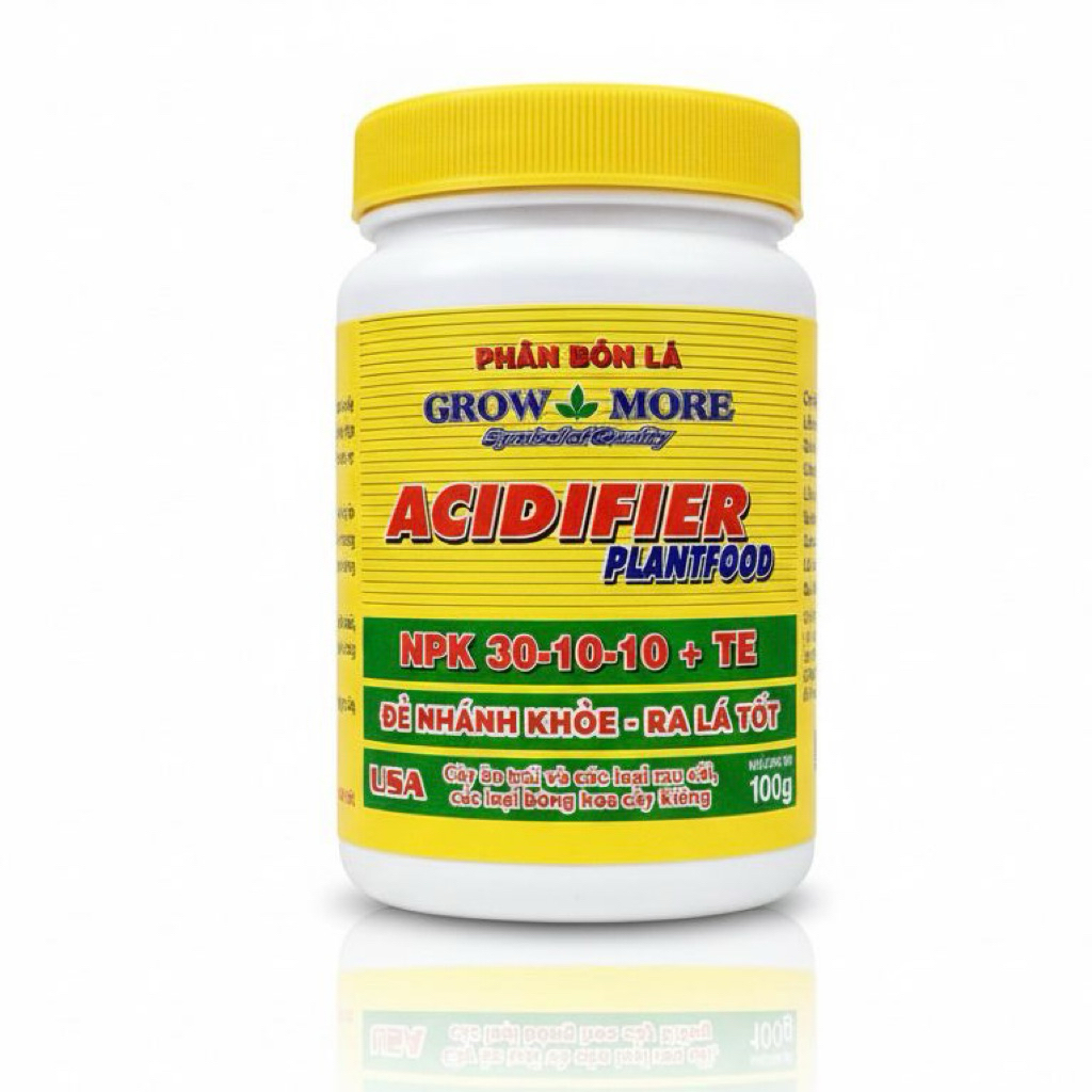 Phân NPK Growmore 30-10-10+TE,Vọt Đọt Nở Bụi Nhanh,Ra Rễ Mạnh Hũ 100gr Dùng Bón Lá & Tưới Gốc