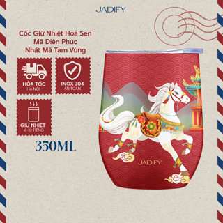 Cốc Giữ Nhiệt Nhất Mã Tam Vùng - Eggy Cup "One Horse, Three Lands" – 350ml - BST "Mã Diên Phúc" - Jadify