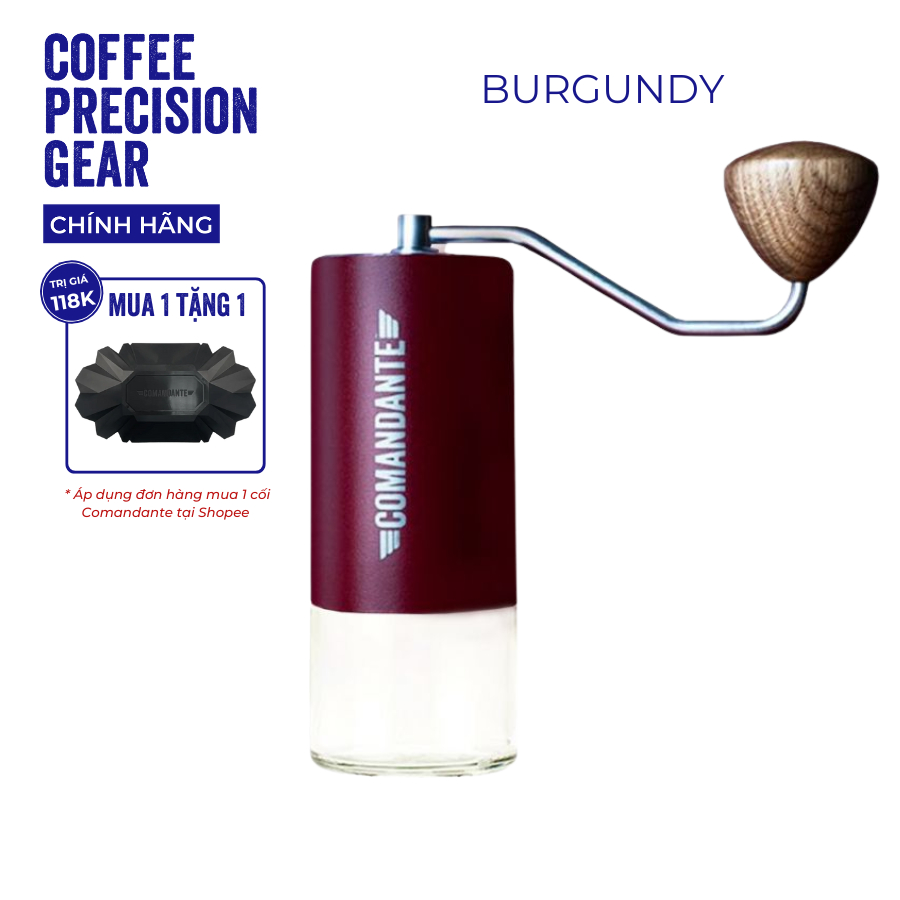Cối Xay Cà Phê Cầm Tay Comandante Grinder C40 MK4 - Burgundy