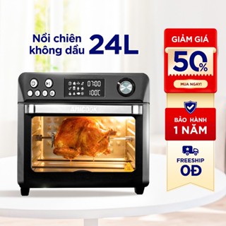 (XẢ HÀNG 50%) Nồi Chiên Không Dầu Amicook  Dạng Lò 24L - Nướng Chiên Đa Năng