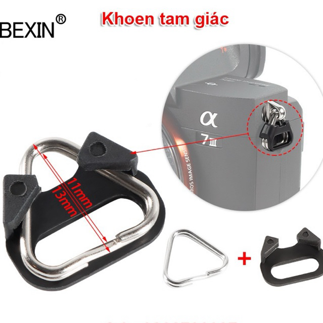 Khoen tam giác dùng cho dây đeo máy ảnh