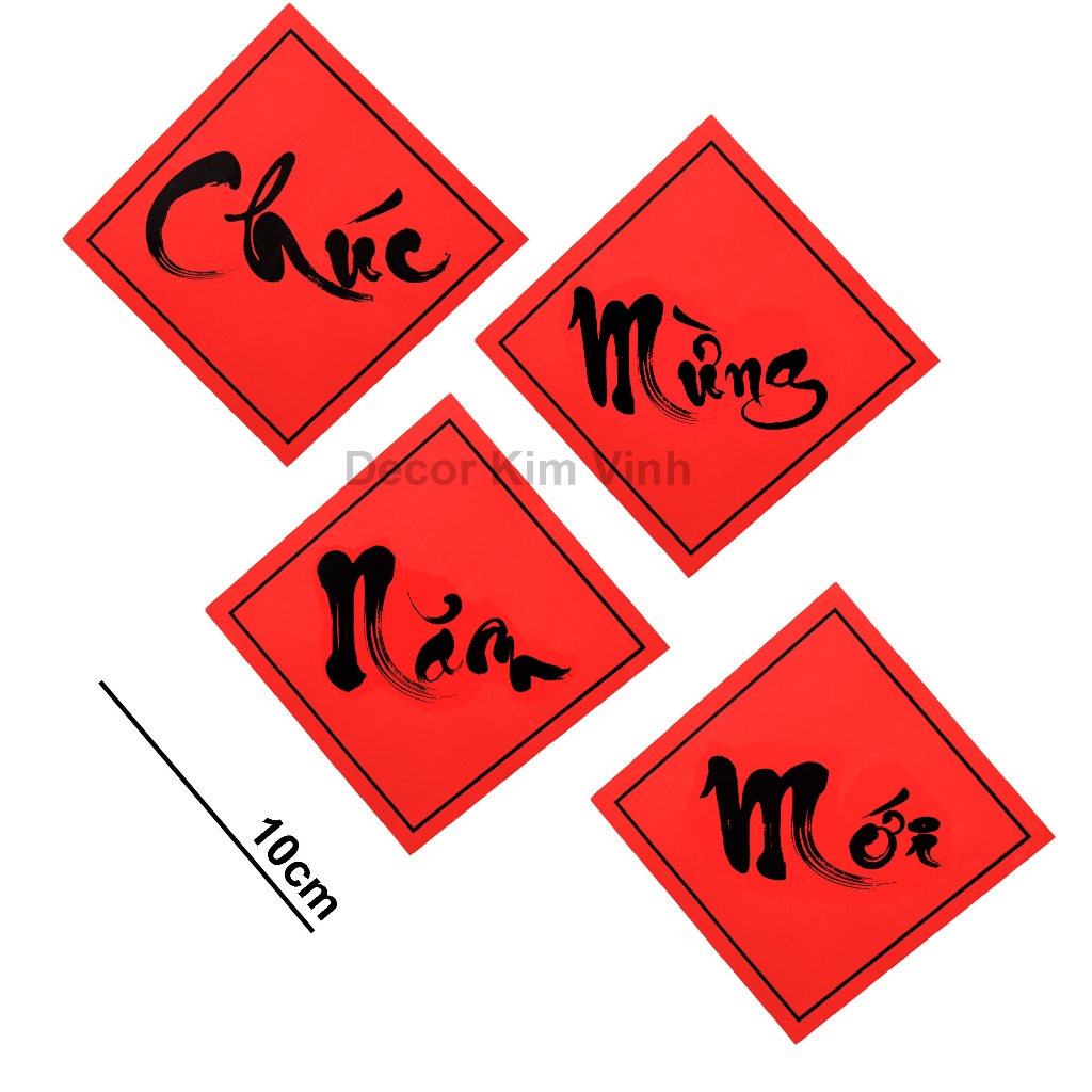 Set Chữ Dán DAN09 Trang Trí Dưa Bưởi Trang Trí Tết