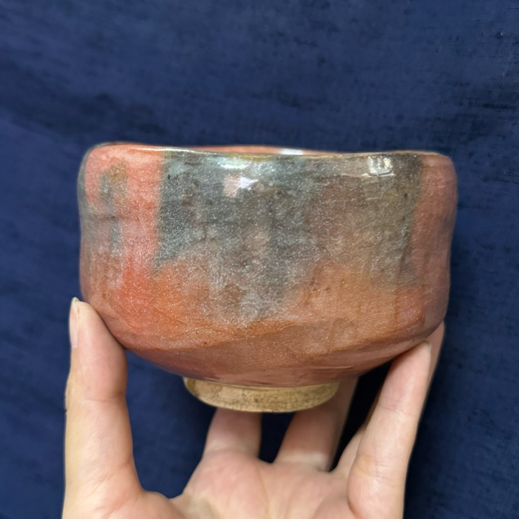 [Gốm Nhật] Chawan Aka-Raku lỗi - Sưu tầm