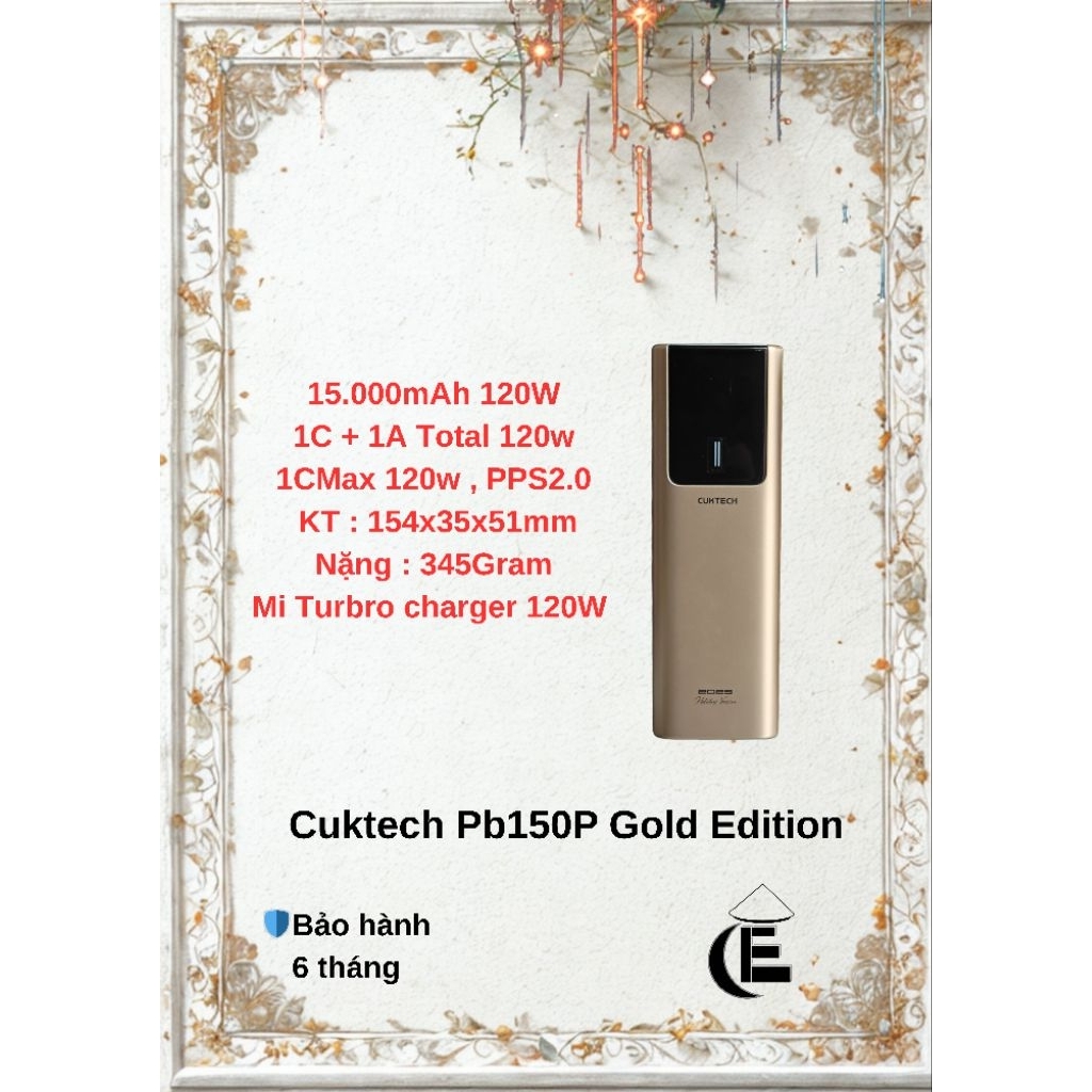 Cuktech Pb150P Gold Edition Hàng 98-96 Bảo Hành 6 Tháng
