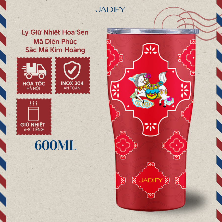 Ly Giữ Nhiệt Sắc Mã Kim Hoàng - Classy Cup "Colors of the Kim Hoang Horse" – 600ml - BST "Mã Diên Ph