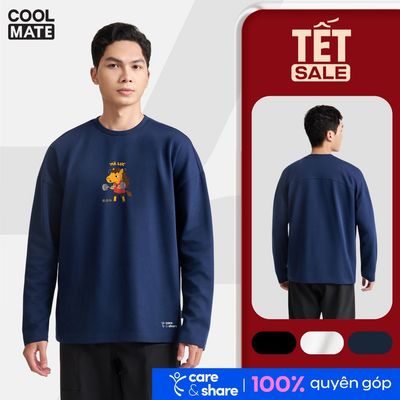 [MUA 2 GIẢM 5%][BST 2026]Áo dài tay nam nữ Relax Care & Share IN Mã lực Coolmate