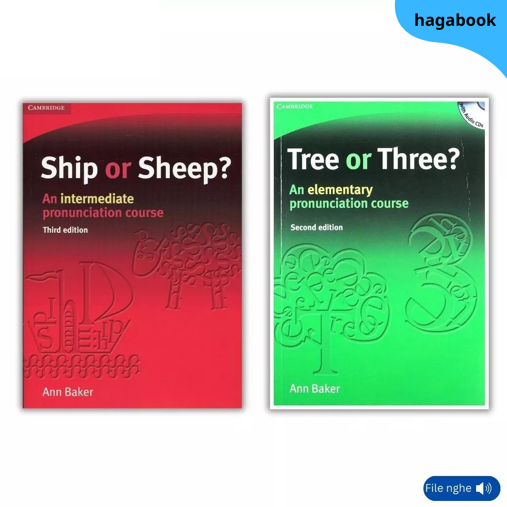 Sách - Ship or Sheep, Tree or Three - Bộ 2 cuốn, Bản in laser đẹp nét, có tặng kèm audio