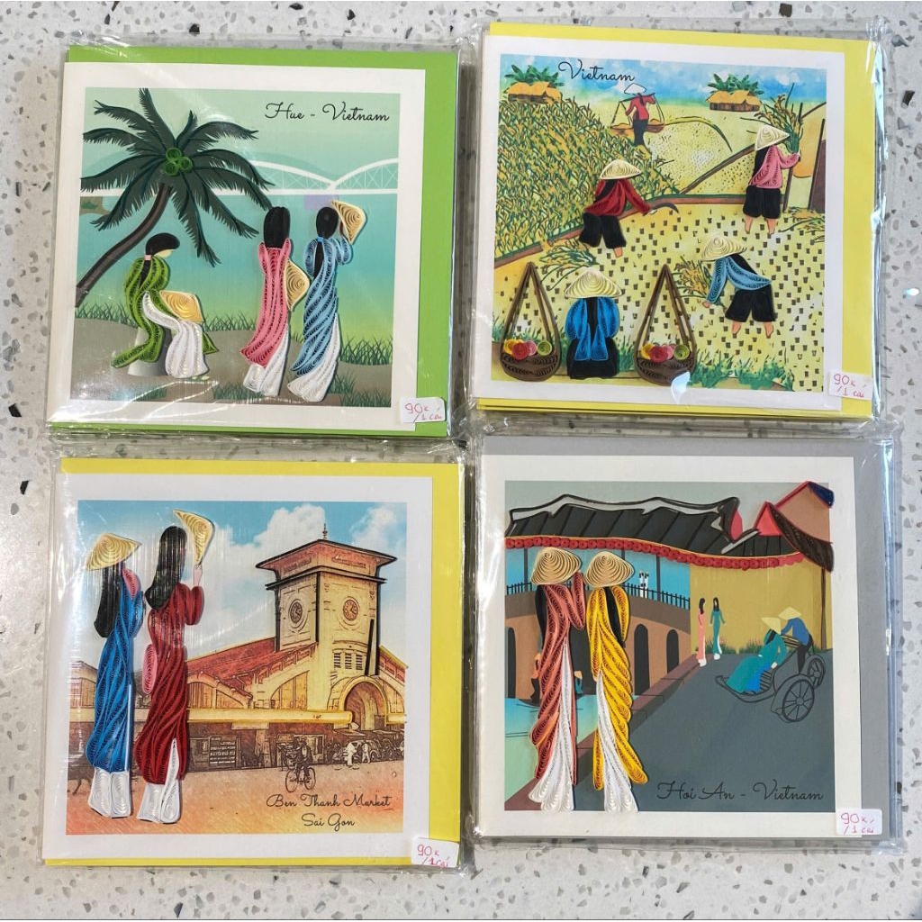 Thiệp Giấy Xoắn( Quilling) Thiệp Handmade các Địa Danh Việt Nam