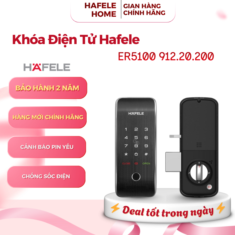 Khóa Điện Tử ER5100 Hafele 912.20.200 - Cảnh Báo Pin Yếu - Bảo Mật An Toàn - EEH