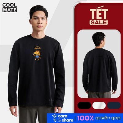 [MUA 2 GIẢM 5%][BST 2026]Áo dài tay nam nữ Relax Care & Share IN Mã đáo thành tích Coolmate