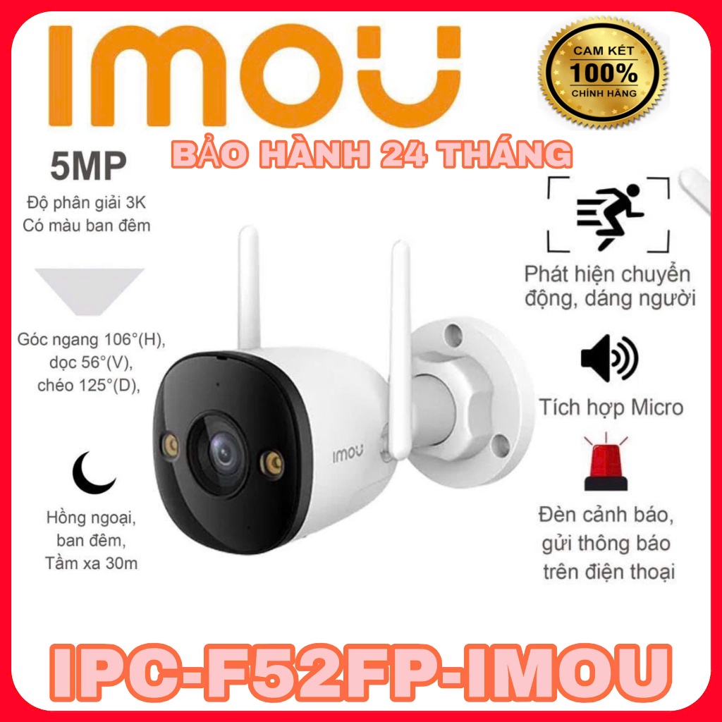 Camera Wifi ngoài trời IMOU IPC-F52FP 5MP
