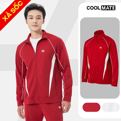 [MUA 2 GIẢM 5%]Áo khoác thể thao Teamwear lightweight Flexline active, áo khoác màu đỏ Việt Nam Coolmate