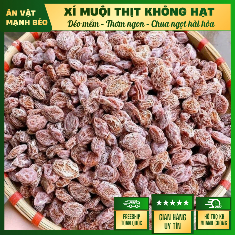[LOẠI 1] Xí Muội Oliu Thịt Không Hạt - Chua Ngọt Dẻo Ngon - Ô Mai Xí Muội - Xí Muội Ô Liu
