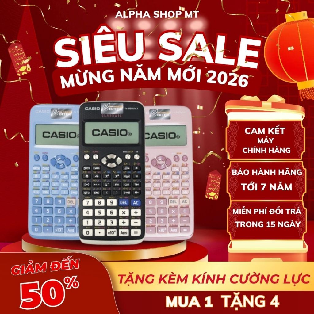 Máy tính CASIO 580VNX CŨ | CASIO 580VNX đã qua sử dụng