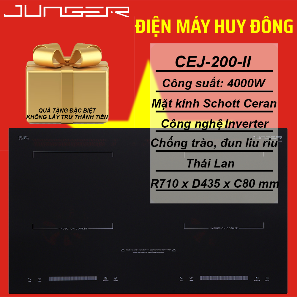 Bếp từ đôi lắp âm Junger CEJ-200-II