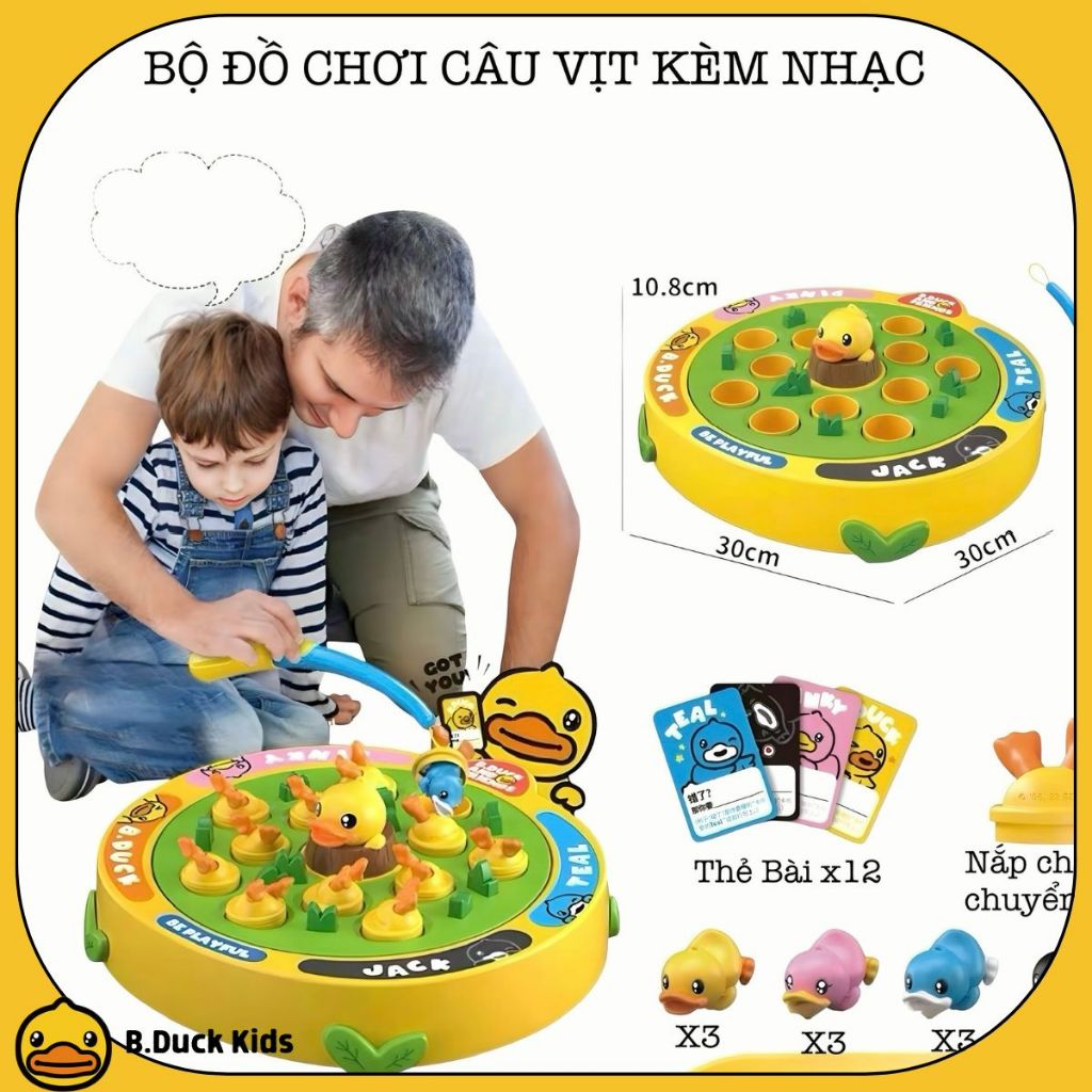 [ CÓ SẴN - CHÍNH HÃNG - B DUCK ] Bộ Đồ Chơi Câu Vịt B.Duck Chính Hãng đáng yêu, xinh xắn cho bé