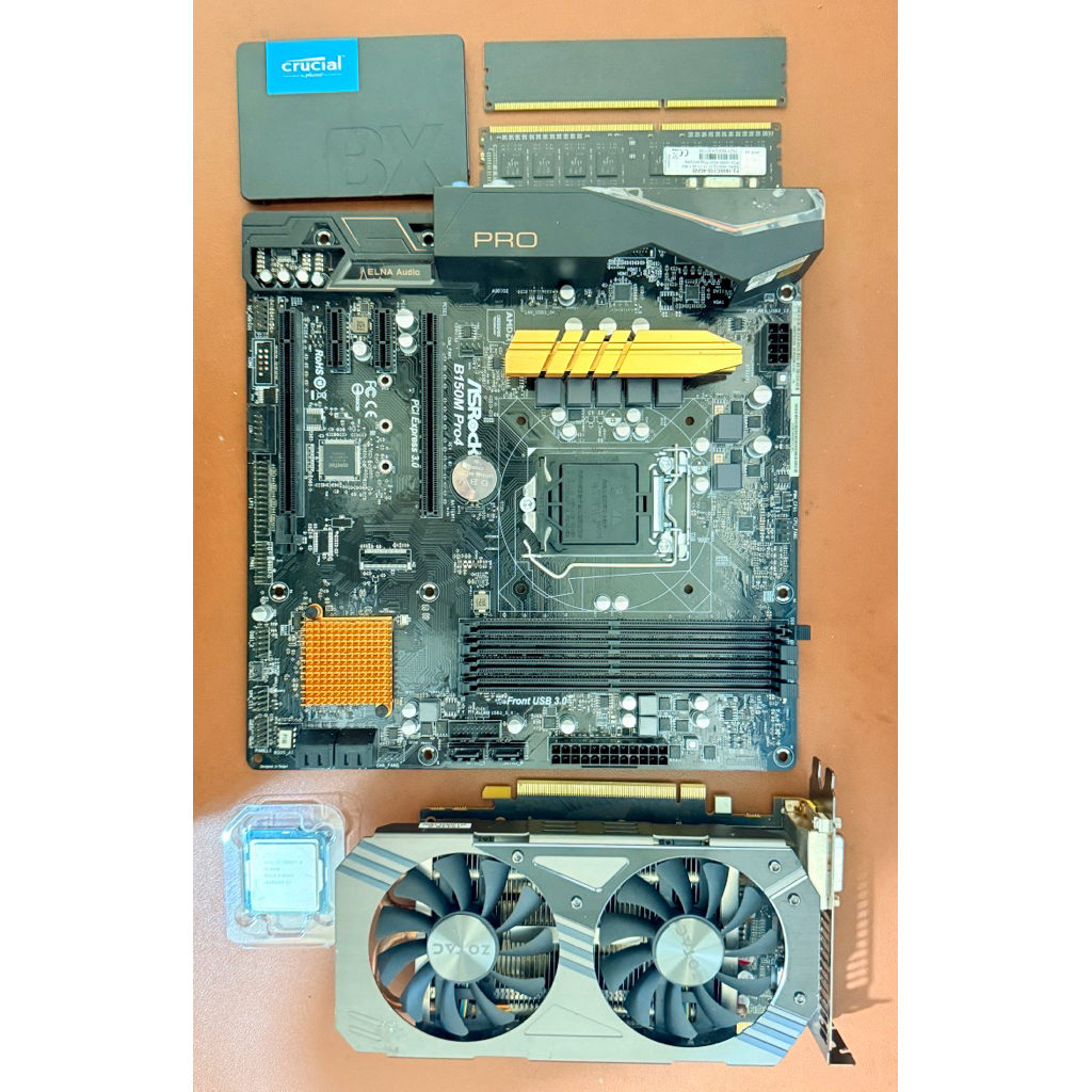 Combo Main B150M Pro4/CPU i5 6600/Ram 16GB/Vga 960 2G/Ssd 240G/Psu VSP Delta 550w/Case XIGMATEK VIEW