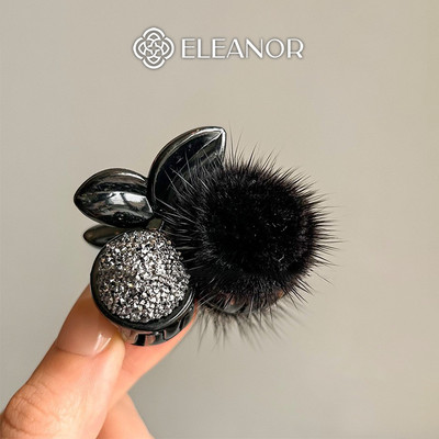 Kẹp tóc nữ càng cua Eleanor Accessories đính đá kẹp tóc nơ tiểu thư phụ kiện tóc 11389
