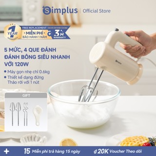 Simplus Máy đánh trứng đa năng Cầm tay gọn nhẹ Máy đánh bông kem Máy trộn bột Dụng cụ làm bánh tại nhà DADQ001