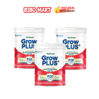 Sữa Bột GrowPLUS+ Đỏ Tiêu Hóa Tốt Tăng Cân Đề Kháng Khỏe Phát Triển Não 850g/900g Bé Bibo Mart