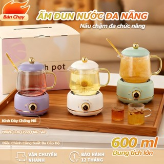 Ấm Đun Nước Đa Năng 600ml, Ấm Đun Đa Chức Năng, Nấu Trà Và Tổ Yến, Ấm Pha Trà Sắc