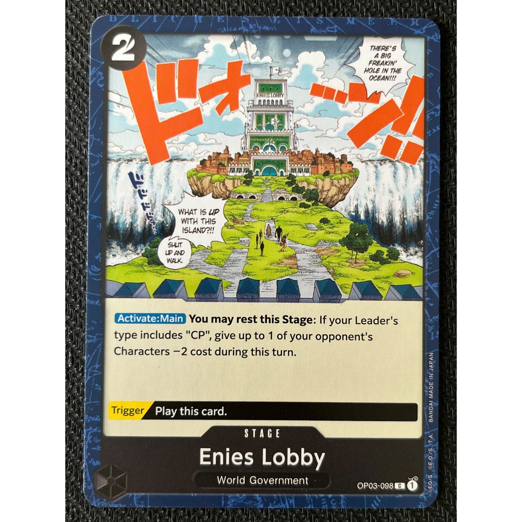 Thẻ bài One Piece TCG OP03-098 - Enies Lobby - Stage - Common