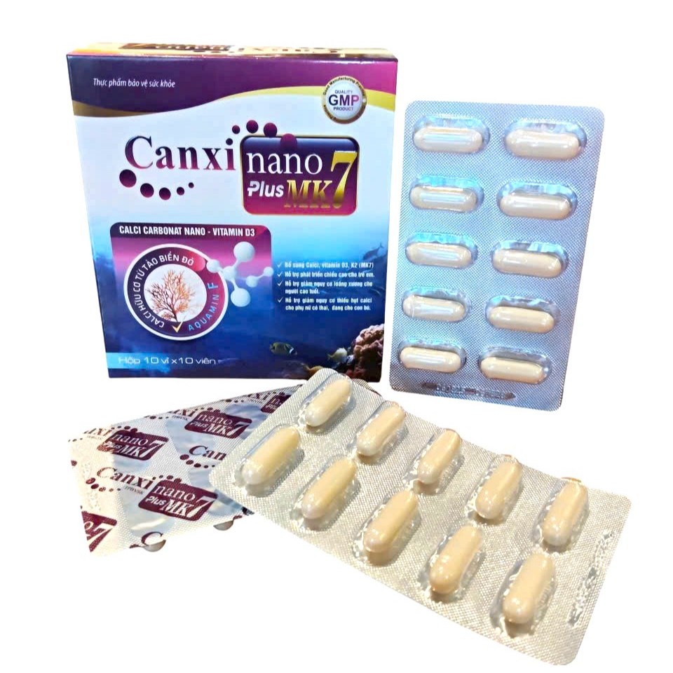 Calci nano mk7 plus BỔ SUNG CANXI, chống còi xương, loãng xương hộp