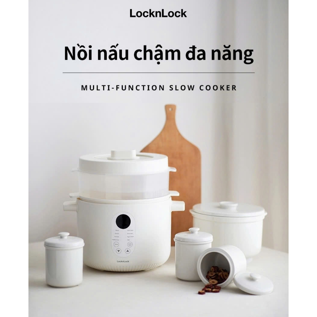 Nồi nấu chậm đa năng Locknlock dung tích 2.5L EJP164IVY – Chính Hãng