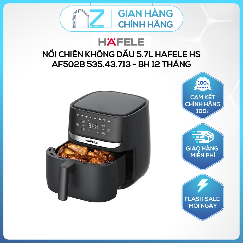 [ Chính Hãng ] Nồi chiên không dầu 5.7L Hafele HS-AF502B 535.43.713 - BH 12 tháng