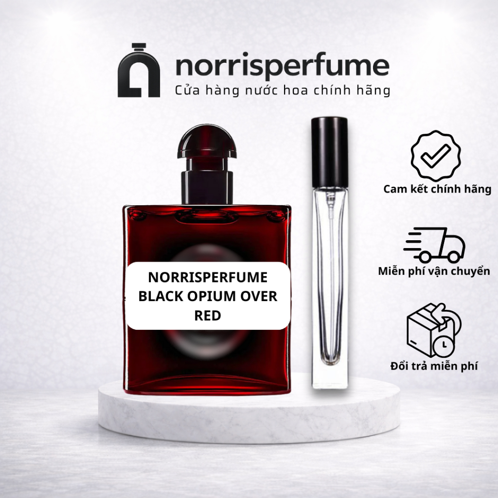 [ Chính hãng ] Nước Hoa nữ chiết 10ml Norrisperfume Opium Over Red EDP Cá tính, Gợi cảm, Lôi cuốn
