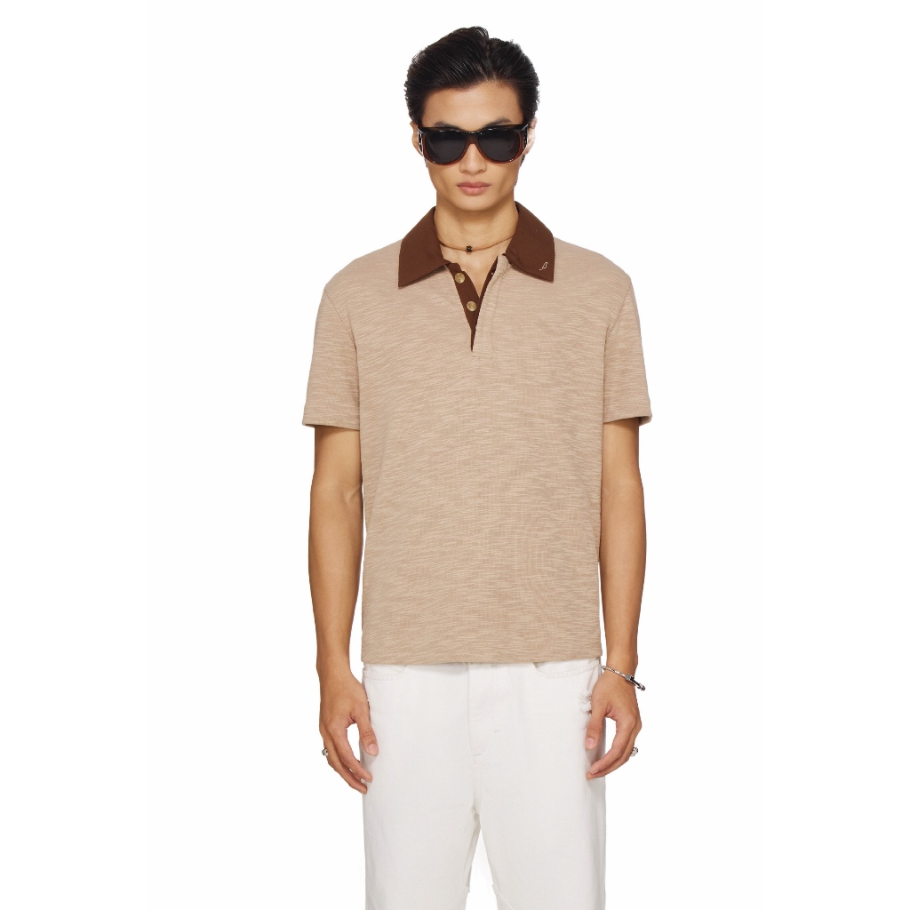 Áo polo nam Beuter thiết kế giấu nút - BEUTER® CLASSIC POLO - TOBACCO