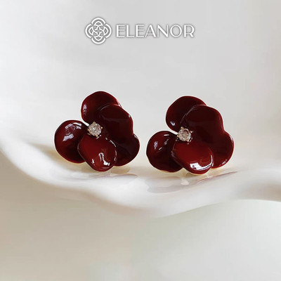 Bông tai nữ chuôi bạc 925 Eleanor Accessories hình hoa phụ kiện trang sức khuyên tai 11396