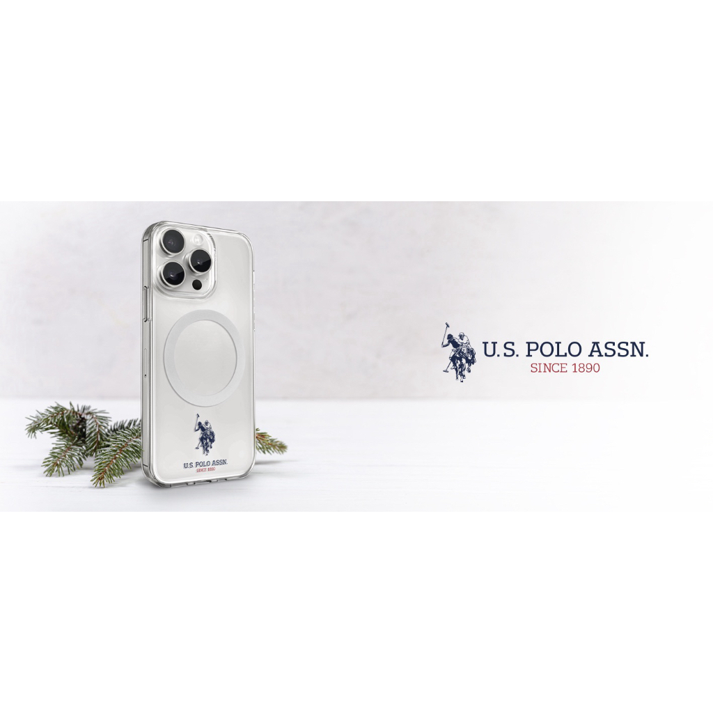 ốp điện thoại 15 thường,15pro và 15promax us polo màu trắng trong