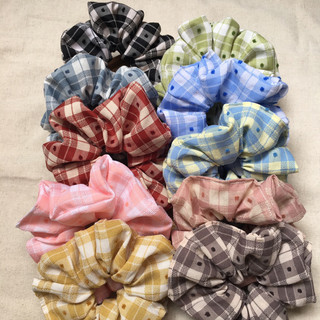 Set 5 Dây Cột Tóc Vải Srunchies Handmade.