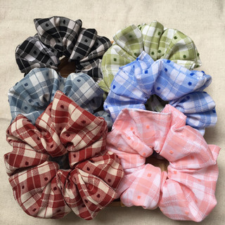 Set 5 Dây Cột Tóc Vải Srunchies Handmade.