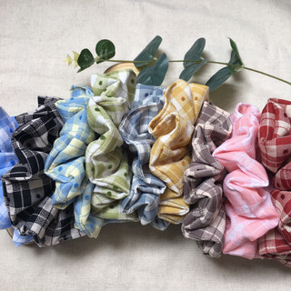 Set 5 Dây Cột Tóc Vải Srunchies Handmade.