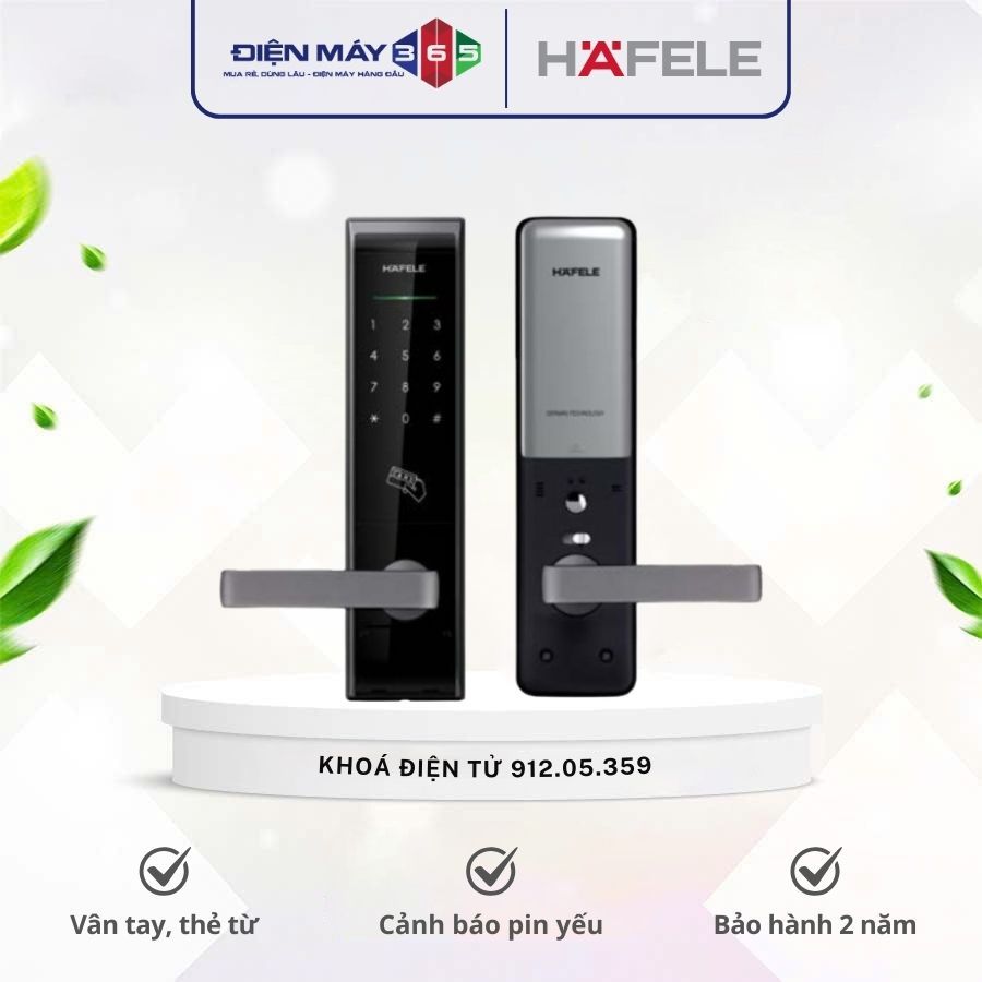 Khóa Điện Tử EL8000-TC Hafele 912.05.359 - Vân Tay, Thẻ Từ, Mật Khẩu