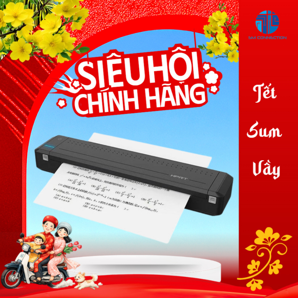 Máy In Nhiệt Di Động Hprt MT800 - Công Nghệ In Giấy Than Cao Cấp, Đảm Bảo Không Lem Màu