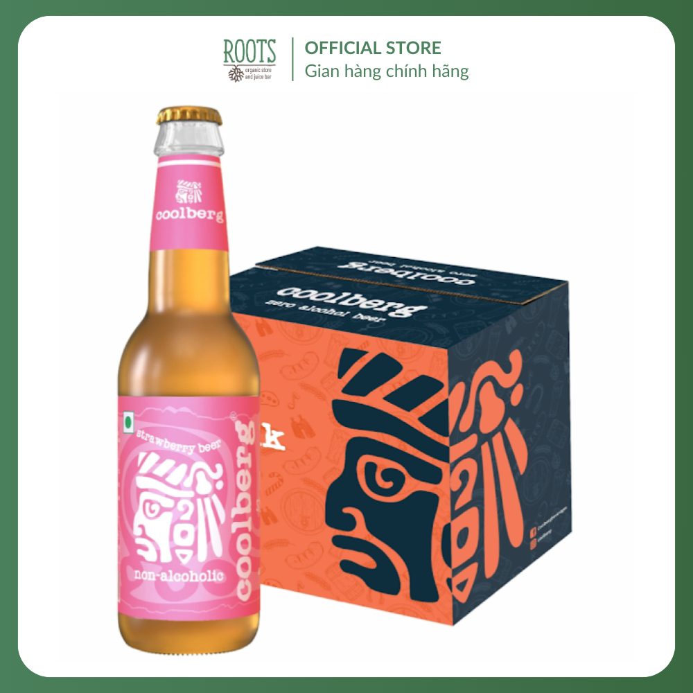 (Ship hỏa tốc) COOLBERG - Bia Không Cồn Vị Dâu, Strawberry Beer, Non-Alcoholic (330ml)