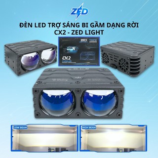 Đèn Trợ Sáng Bi Cầu CX2 ZED LIGHT - 75W Siêu Sáng Có Pha Màn Chập 12V DC Lắp Oto, Xe Tải, Xe Máy, Xe Điện ...