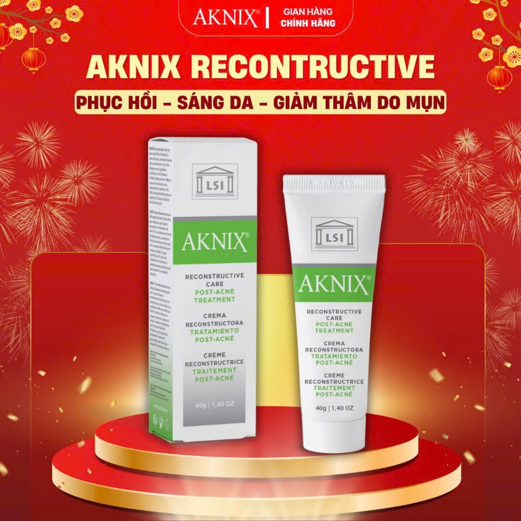 Kem Tái Tạo Da Sau Mụn Aknix Dưỡng Trắng Và Làm Mờ Thâm , Sẹo AKNIX® RECONSTRUCTIVE CARE – 40g