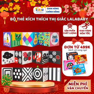 Thẻ Tăng Cường Thị Giác Trí Não Bé Sơ Sinh LALALA BABY Z03/04/05 - 12 Mặt, Giáo Dục Sớm Montessori