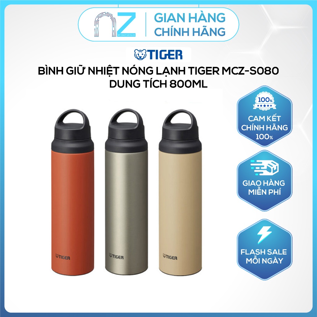 [ Chính Hãng ] Bình giữ nhiệt nóng lạnh Tiger MCZ-S080 - Dung tích 800ml