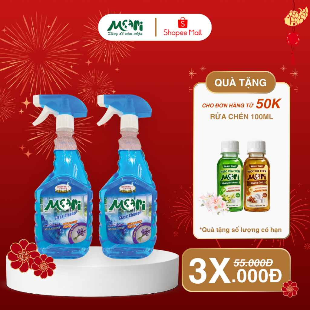 Nước lau kính Mori 620ml MR036