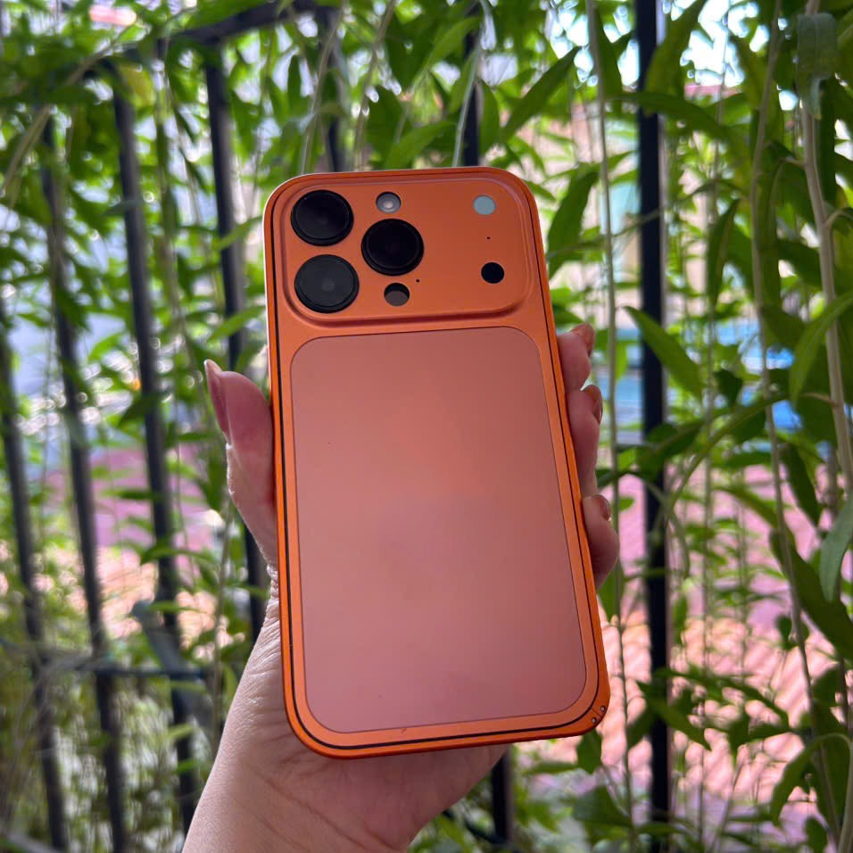 Ốp lưng độ iphone 12/13/14/15/16/Pro/Promax lên 17Pro ( Ốp viền + Dán lưng )